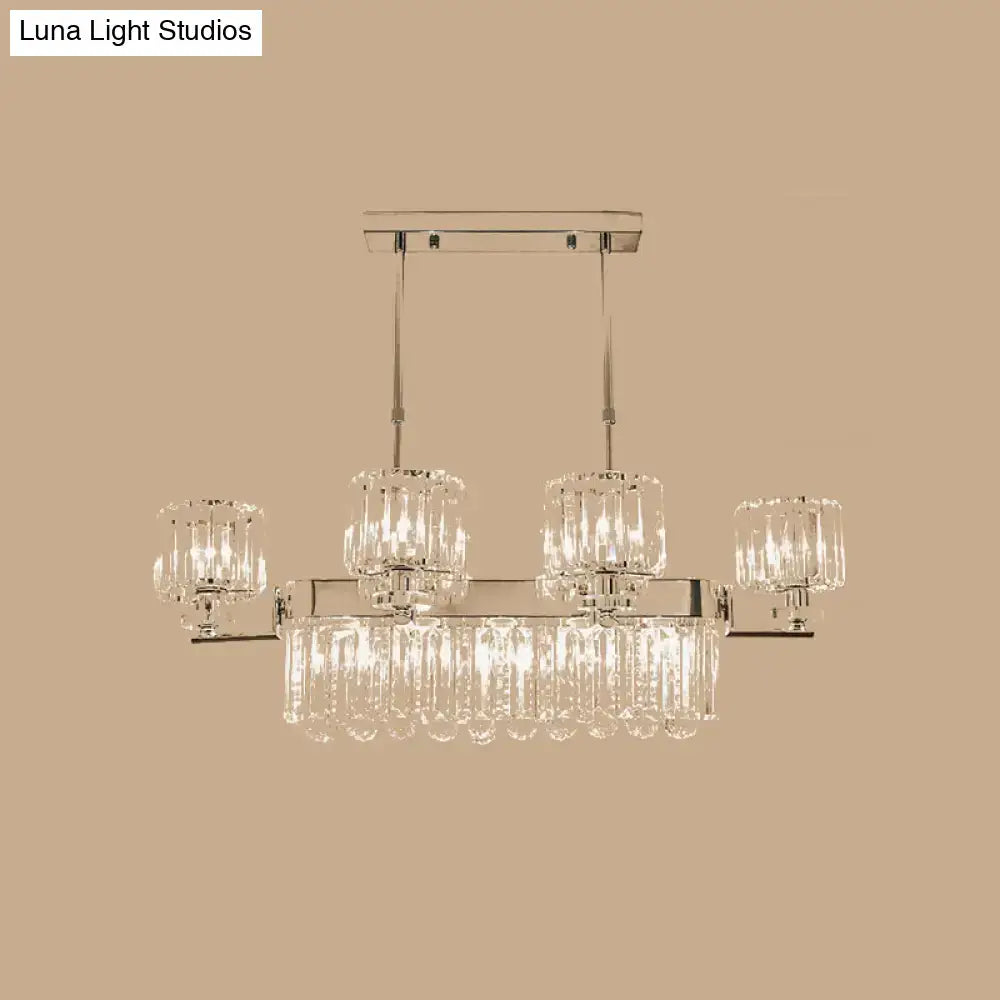 Chrome Crystal Island Light