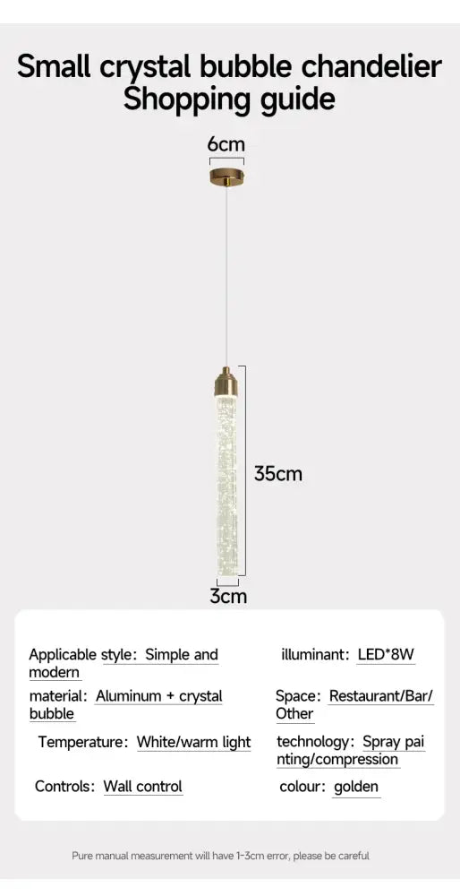 Gold Crystal Pendant Light 35cm Round