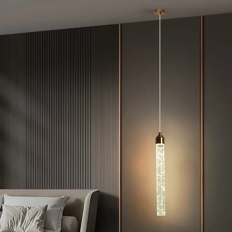 Gold Crystal Pendant Light 35cm Round