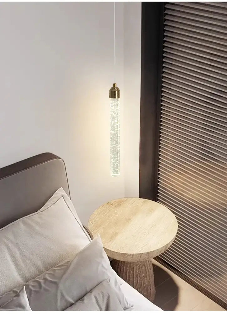 Gold Crystal Pendant Light 35cm Round