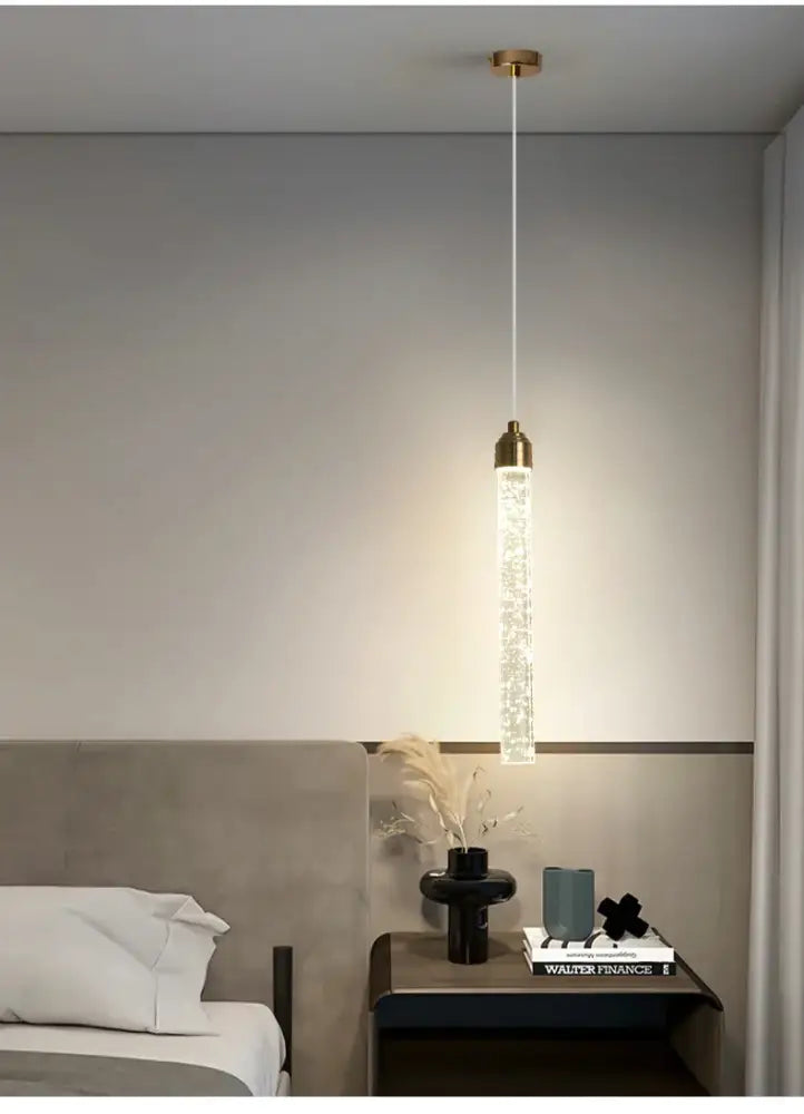 Gold Crystal Pendant Light 35cm Round