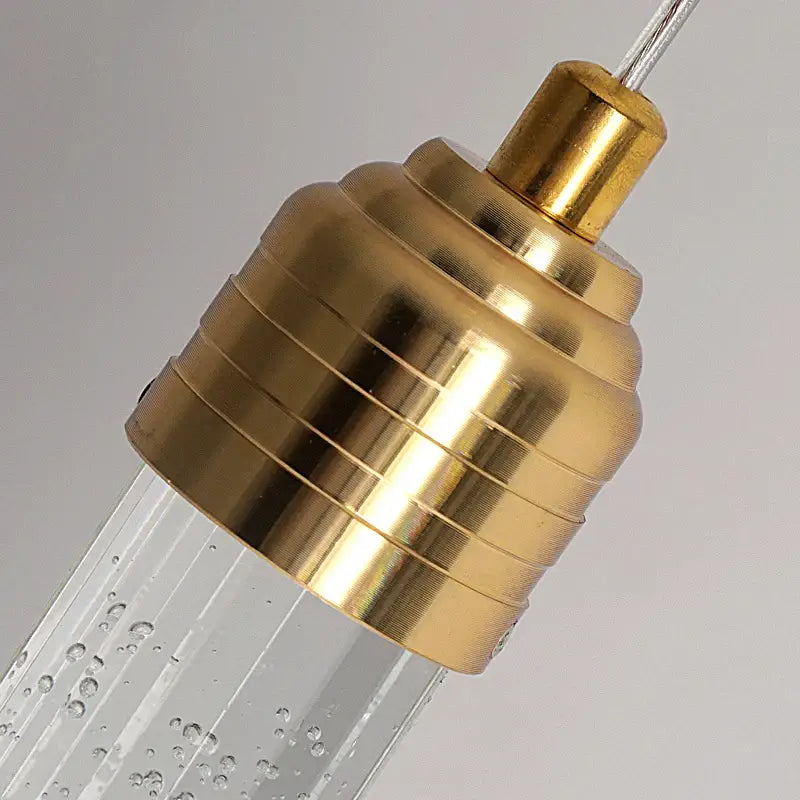 Gold Crystal Pendant Light 35cm Round