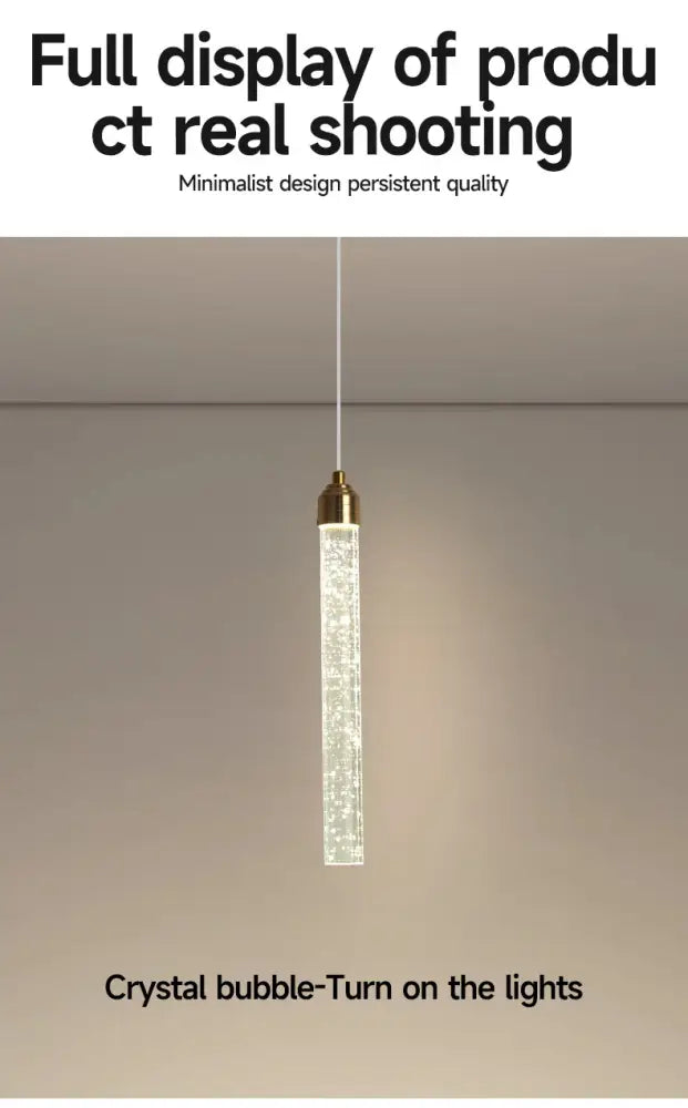 Gold Crystal Pendant Light 35cm Round