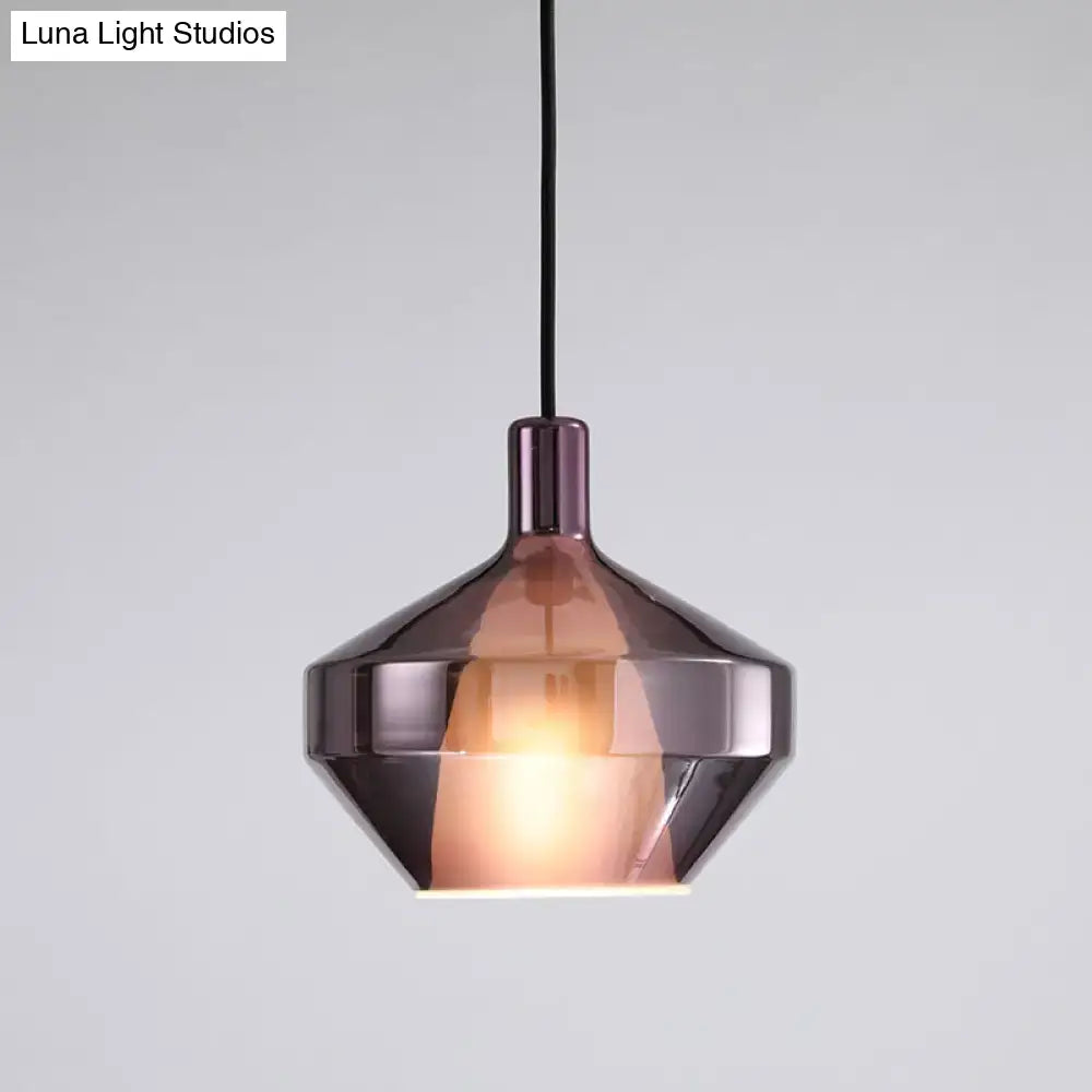 Amber Geometric Pendant Light