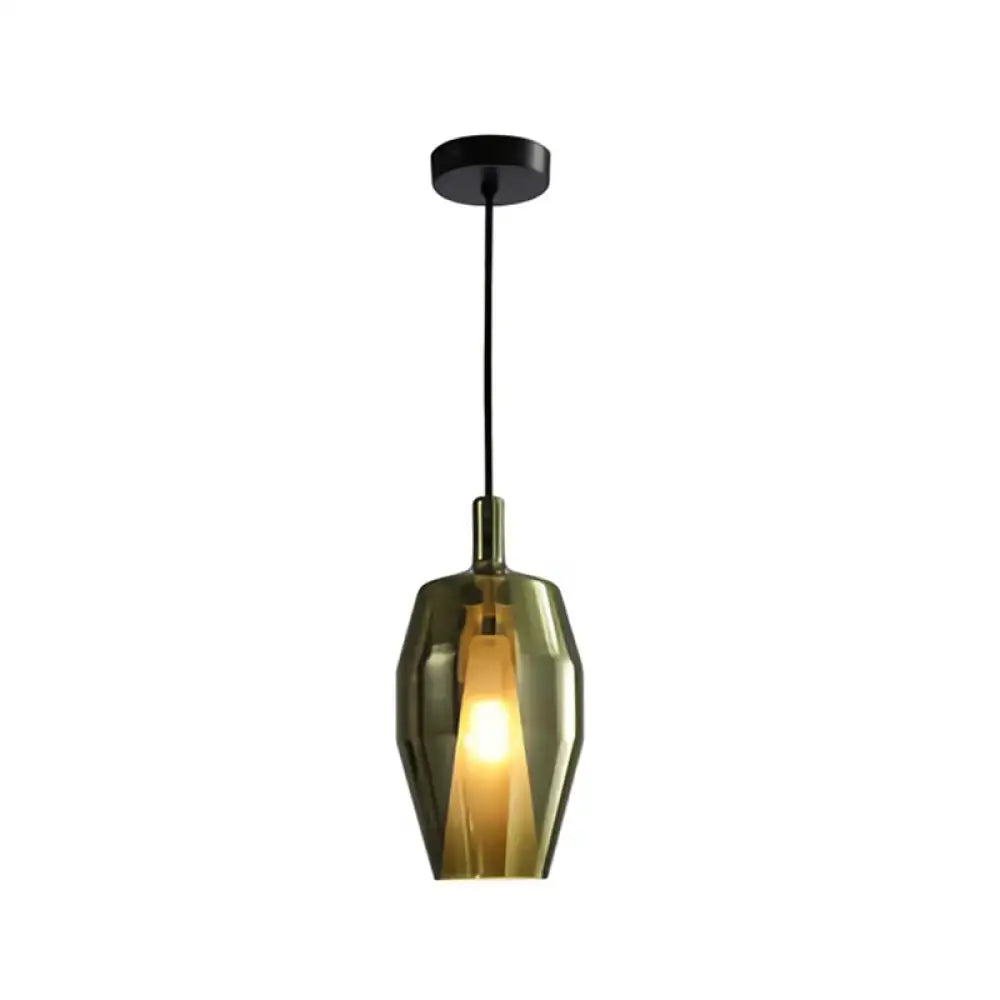 Amber Geometric Pendant Light