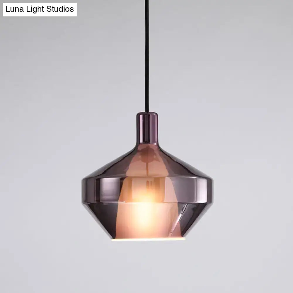 Amber Geometric Pendant Light
