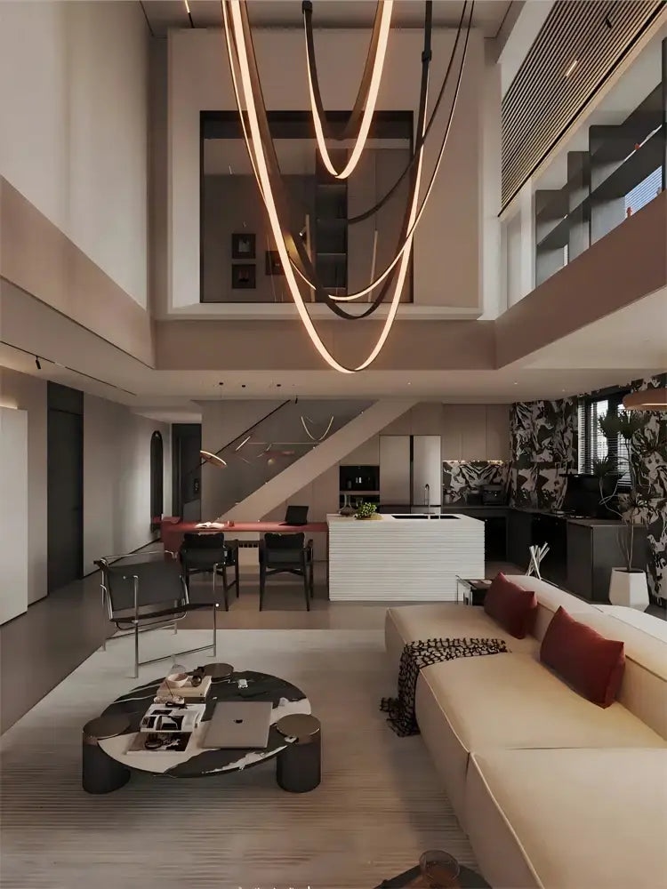 Leather Belt LED Chandelier 100-150cm