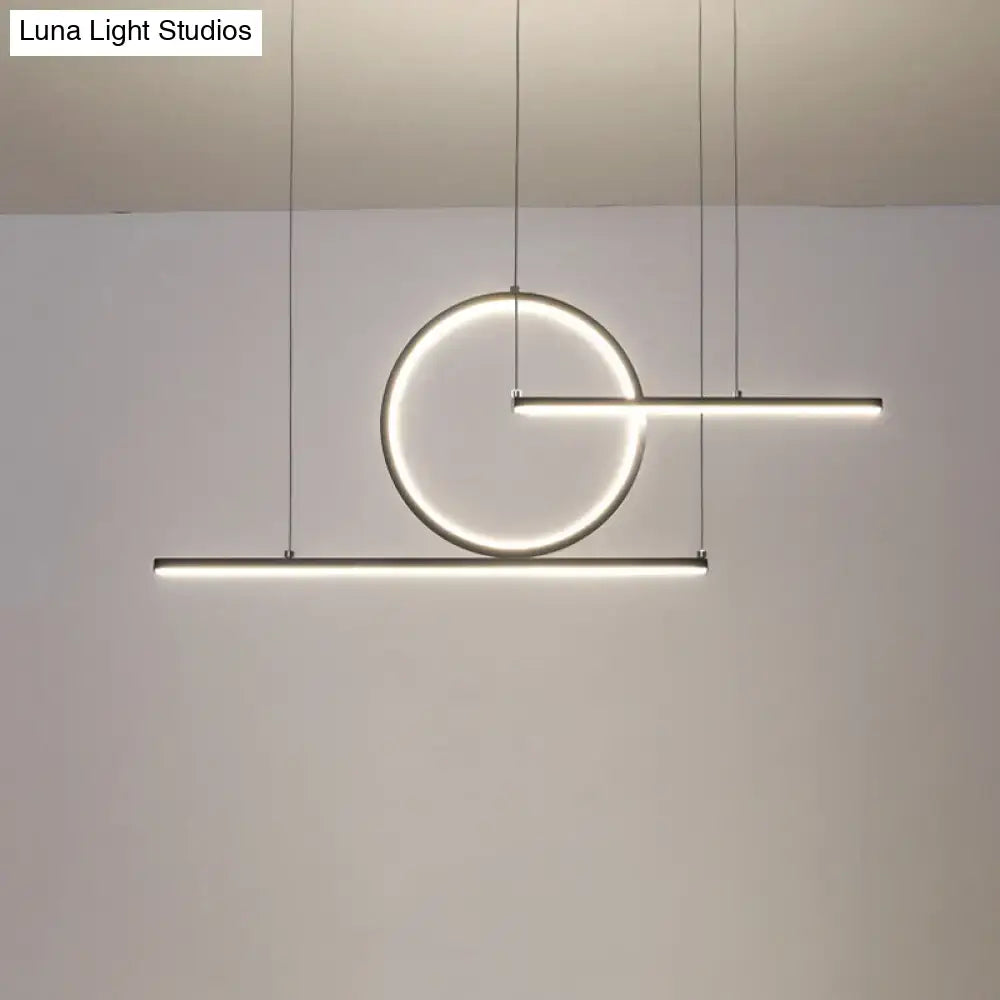 Gold LED Pendant Light Sleek Metal Design