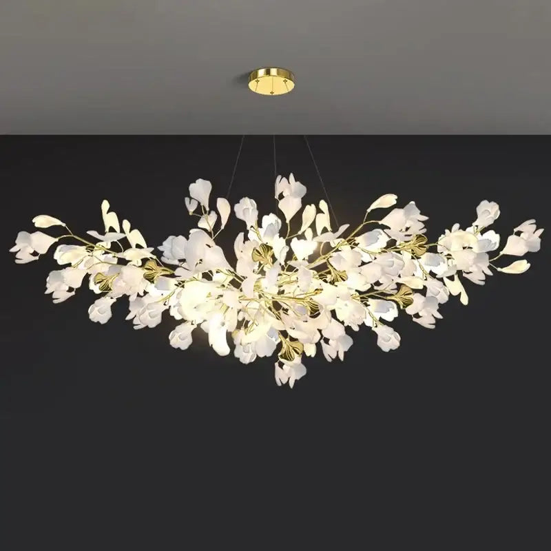 Gold Ginkgo LED Chandelier