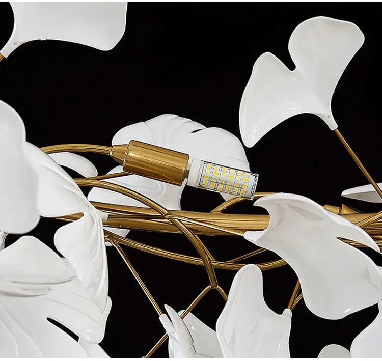 Gold Ginkgo LED Chandelier