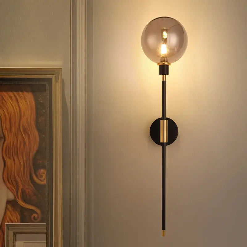 Amber Glass Wall Sconce
