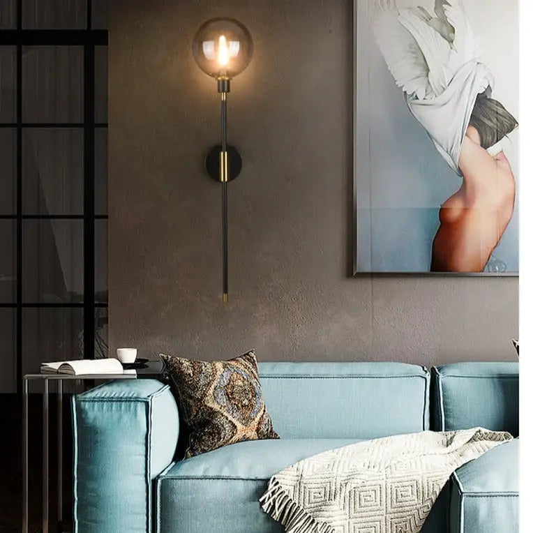 Amber Glass Wall Sconce
