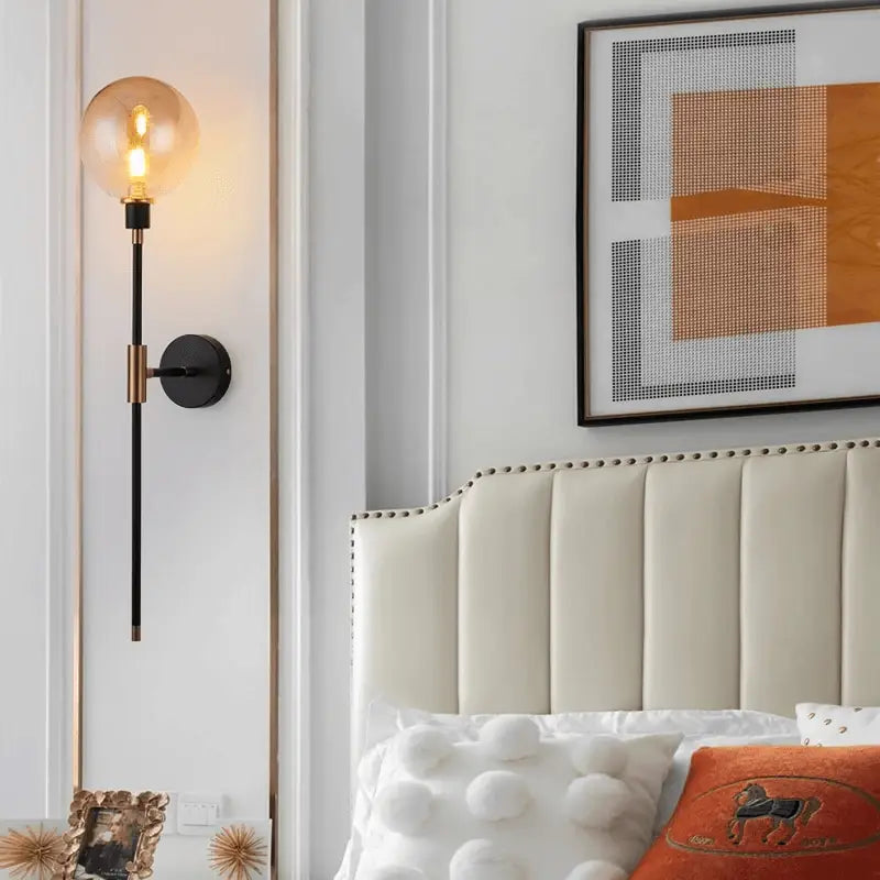 Amber Glass Wall Sconce
