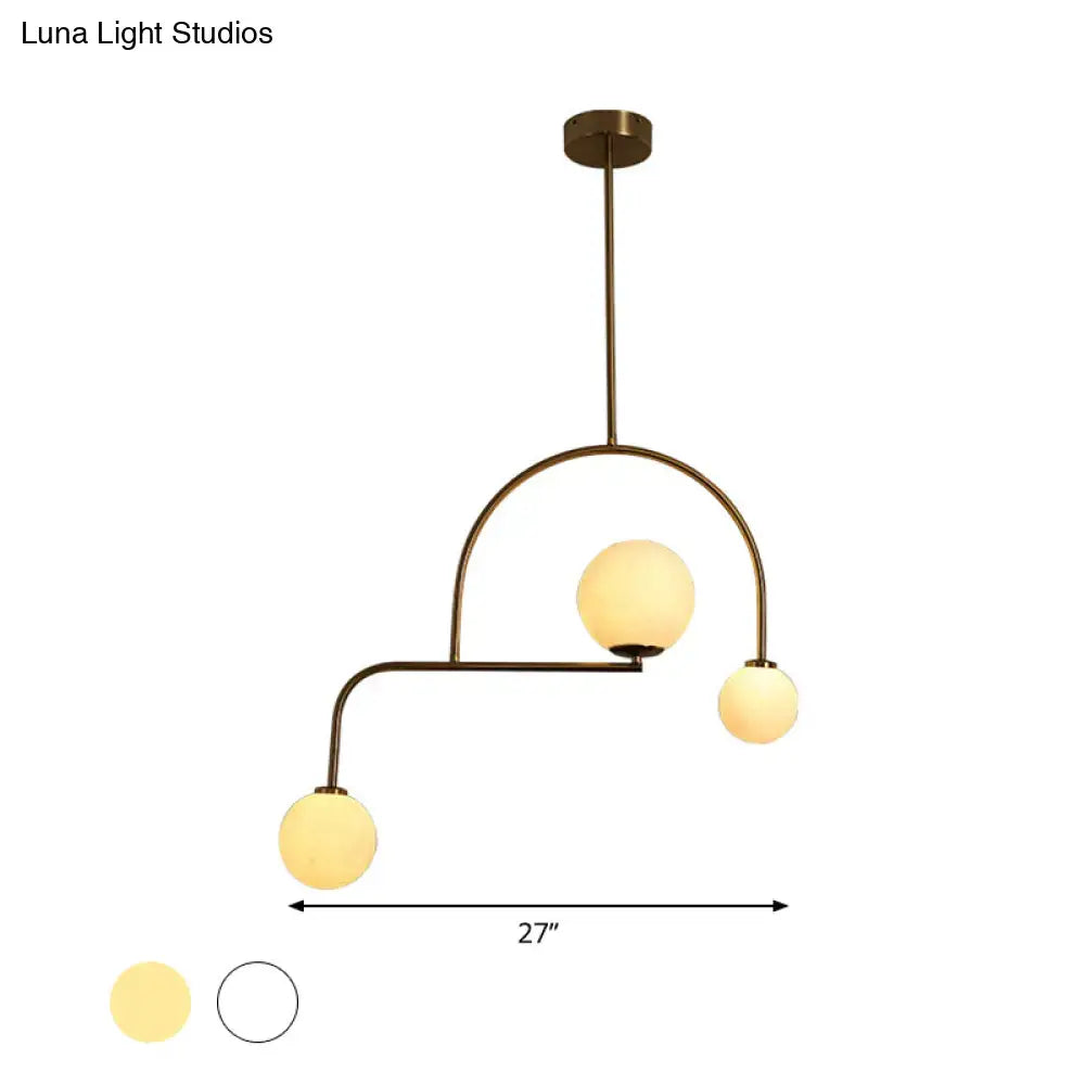 Gold Frosted Glass Pendant