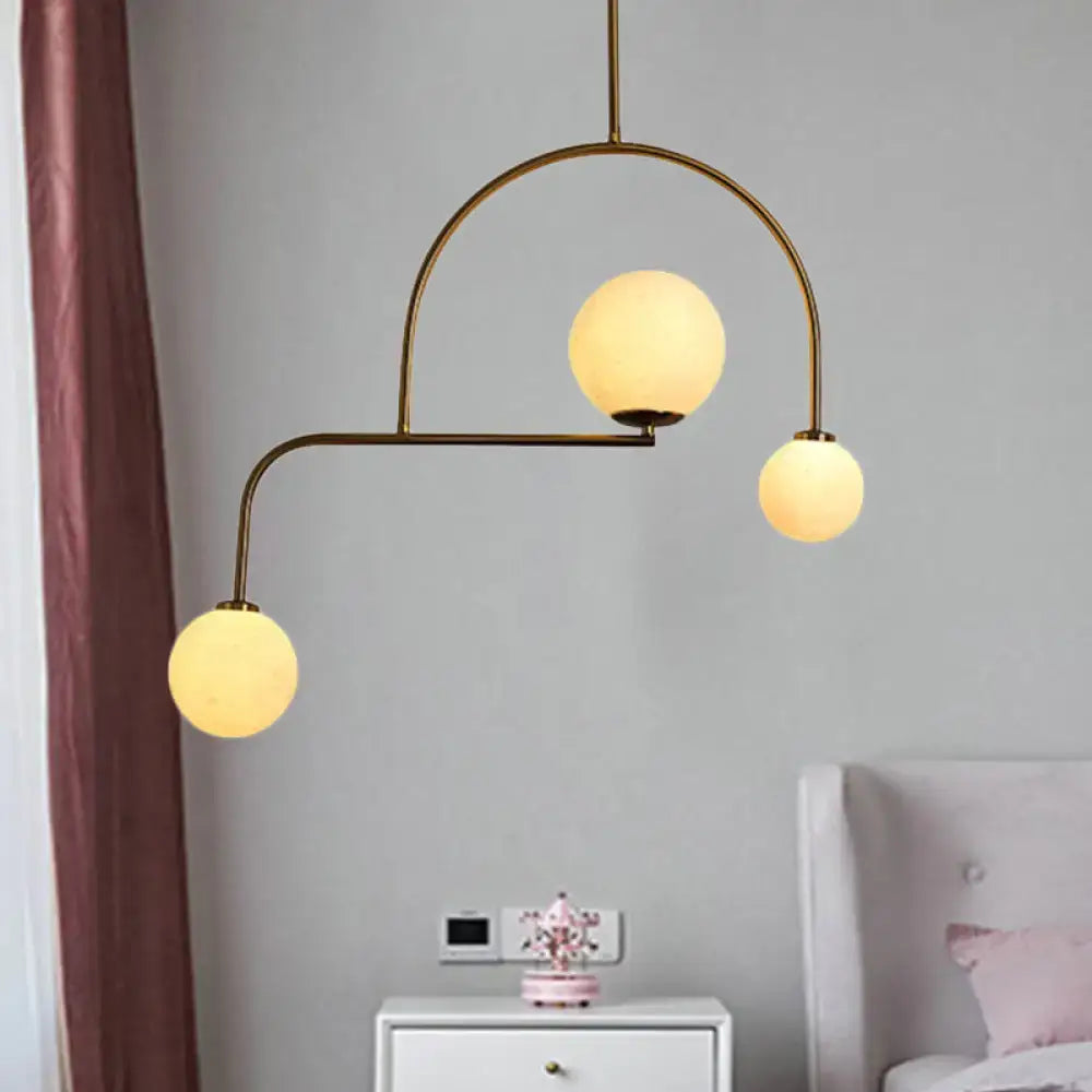 Gold Frosted Glass Pendant