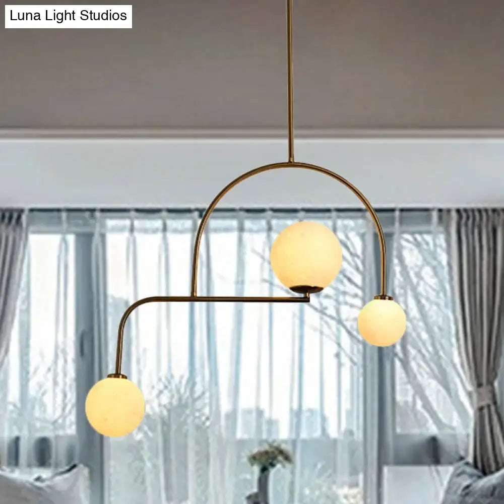 Gold Frosted Glass Pendant