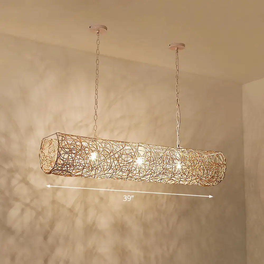 Copper Wire Ceiling Light