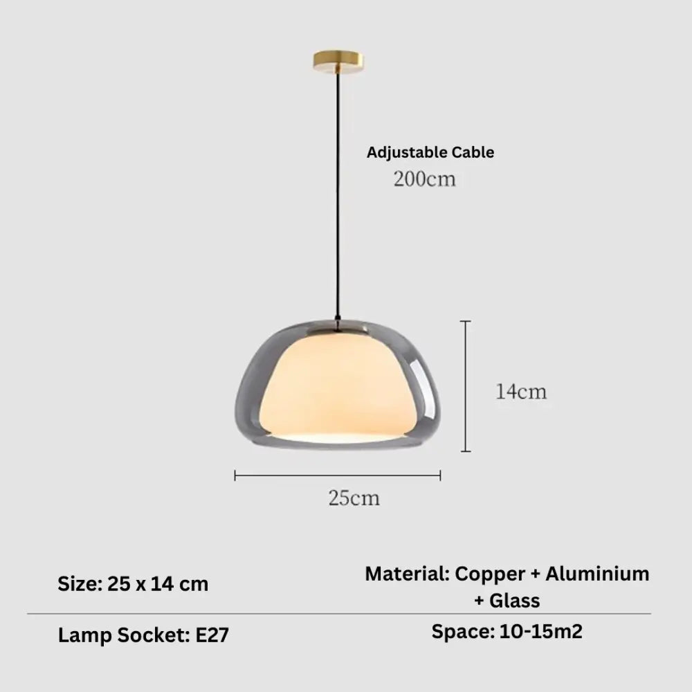 Amber Glass Globe Pendant