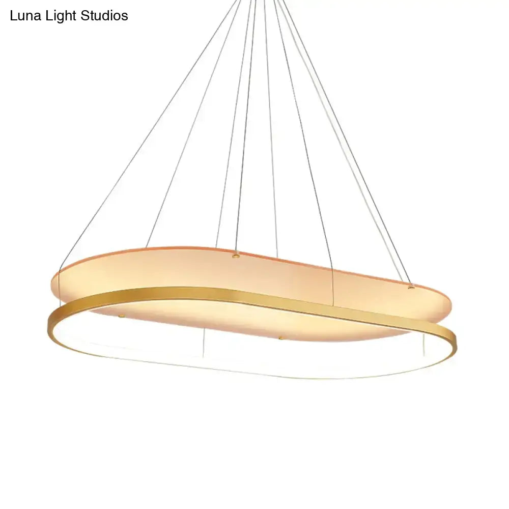 Black Gold Acrylic LED Pendant Chandelier