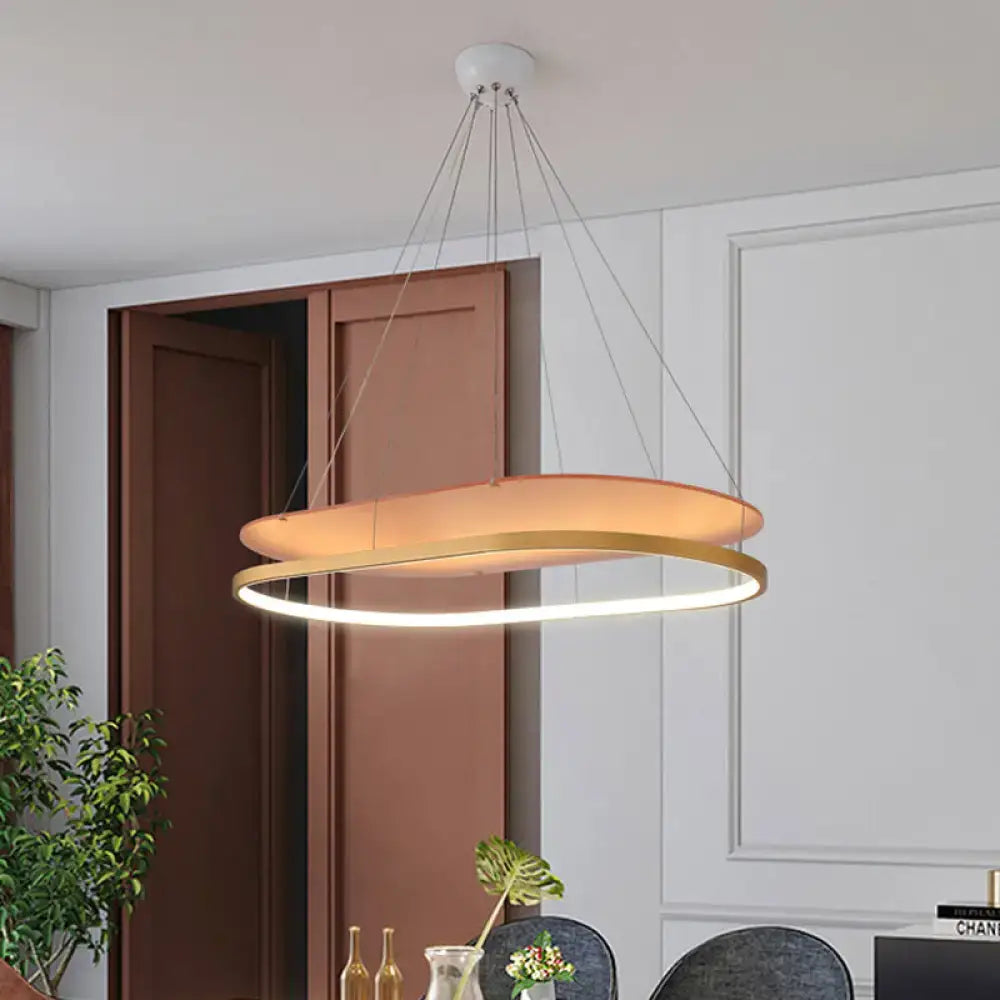 Black Gold Acrylic LED Pendant Chandelier