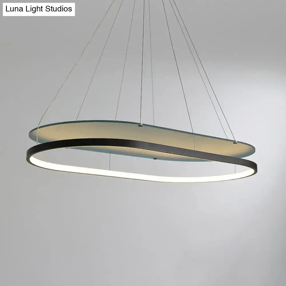 Black Gold Acrylic LED Pendant Chandelier