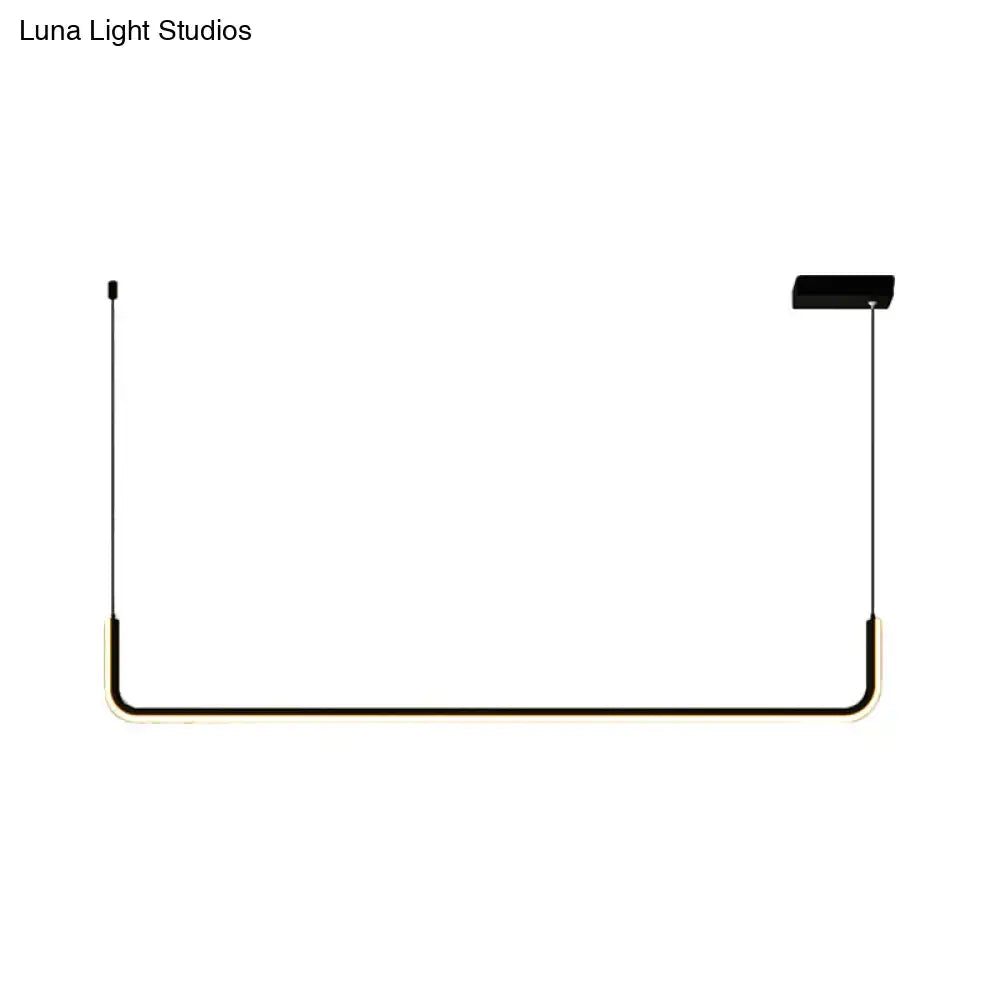 Black Brass Rectangle Pendant