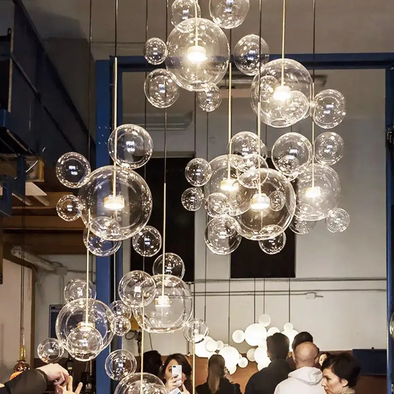 Glass Bubble Pendant Chandelier