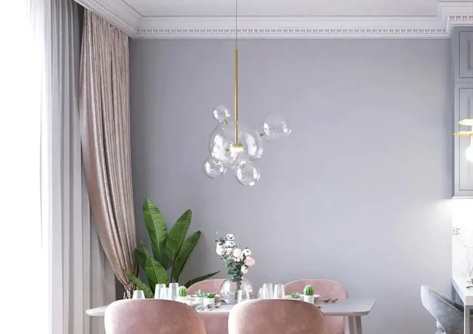 Glass Bubble Pendant Chandelier