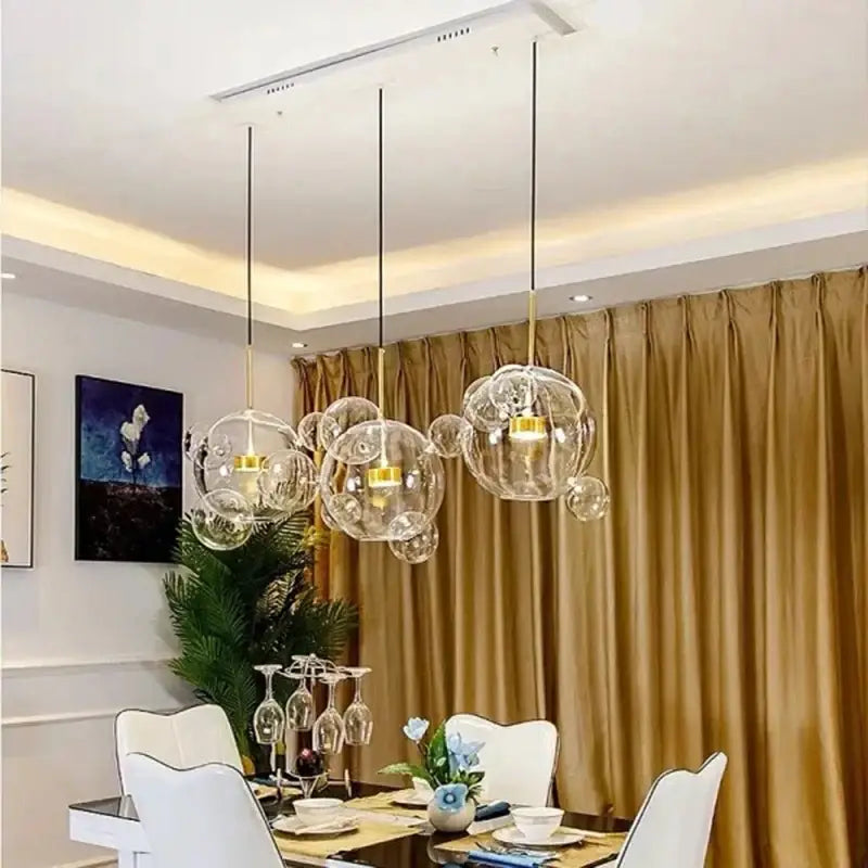 Glass Bubble Pendant Chandelier