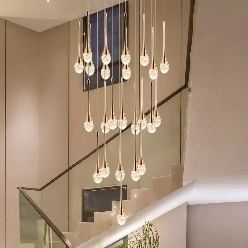 Gold Crystal LED Chandelier