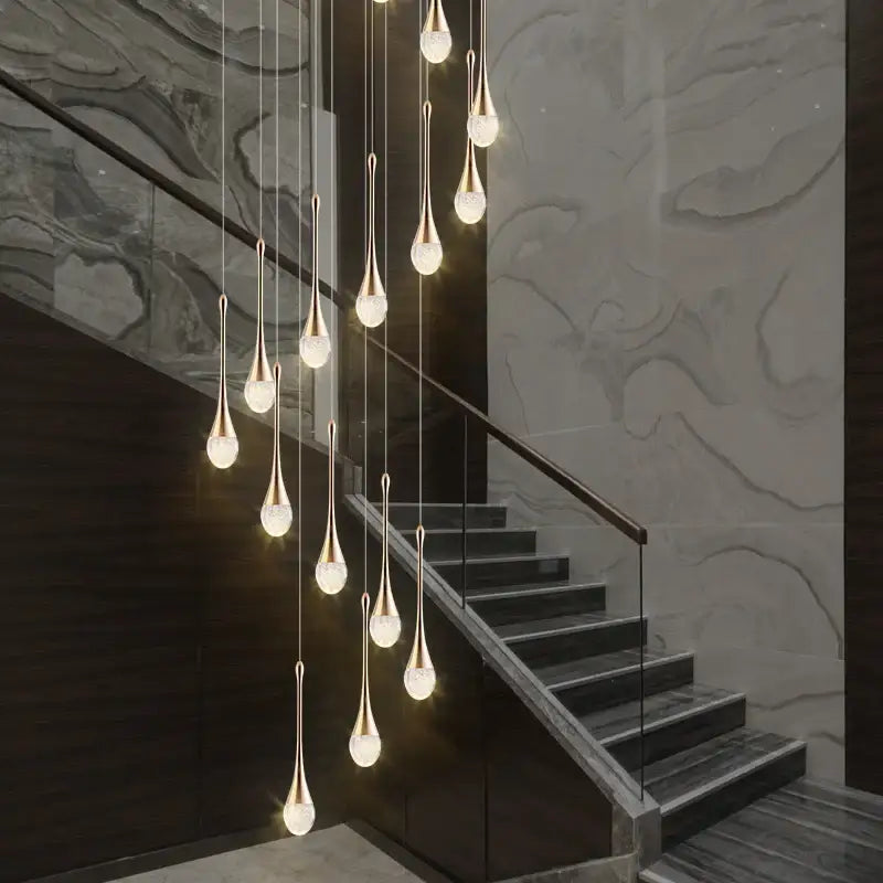 Gold Crystal LED Chandelier