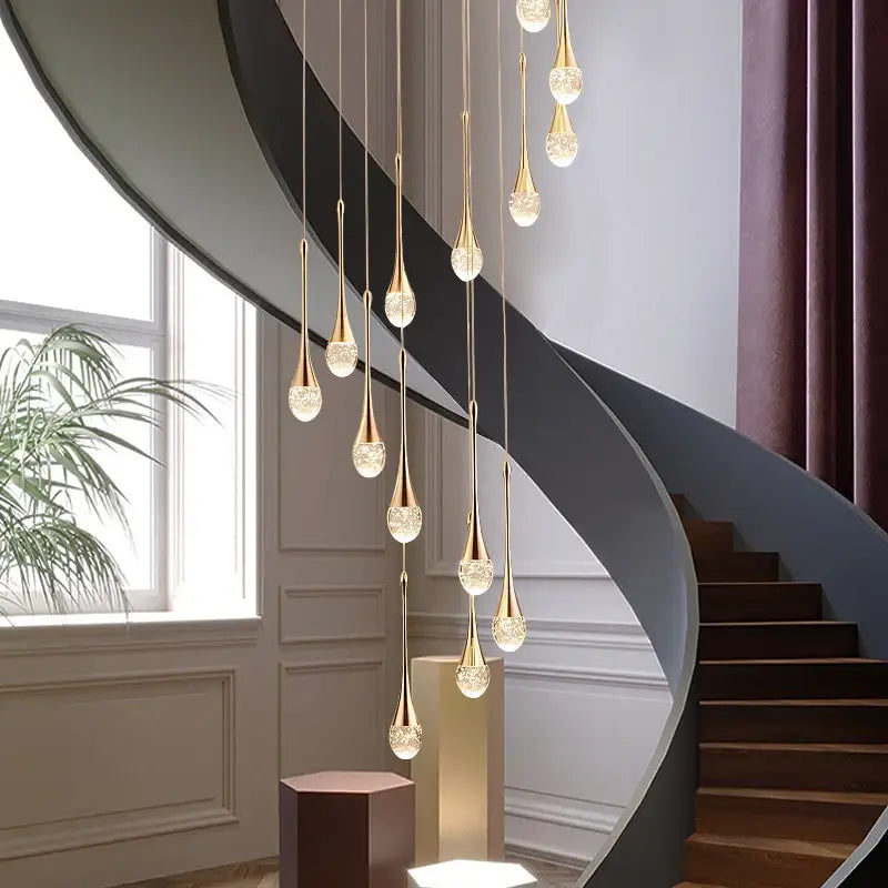 Gold Crystal LED Chandelier