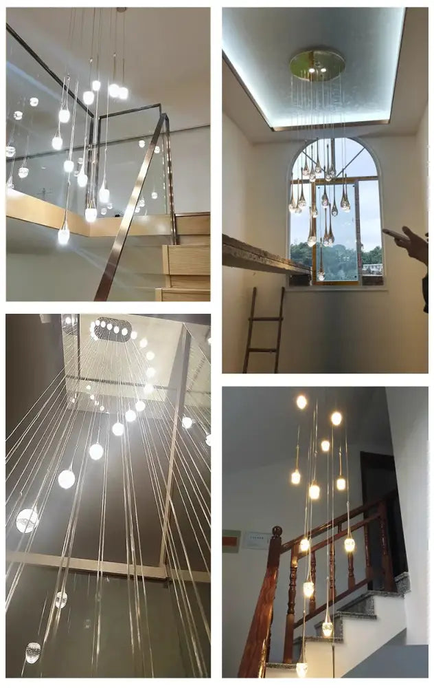 Gold Crystal LED Chandelier