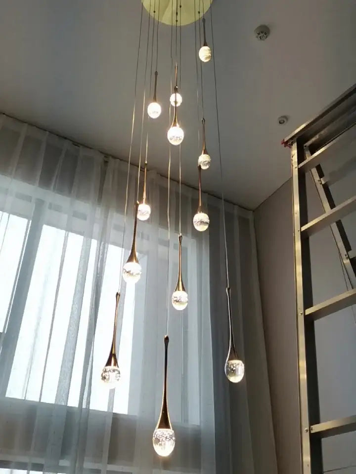 Gold Crystal LED Chandelier