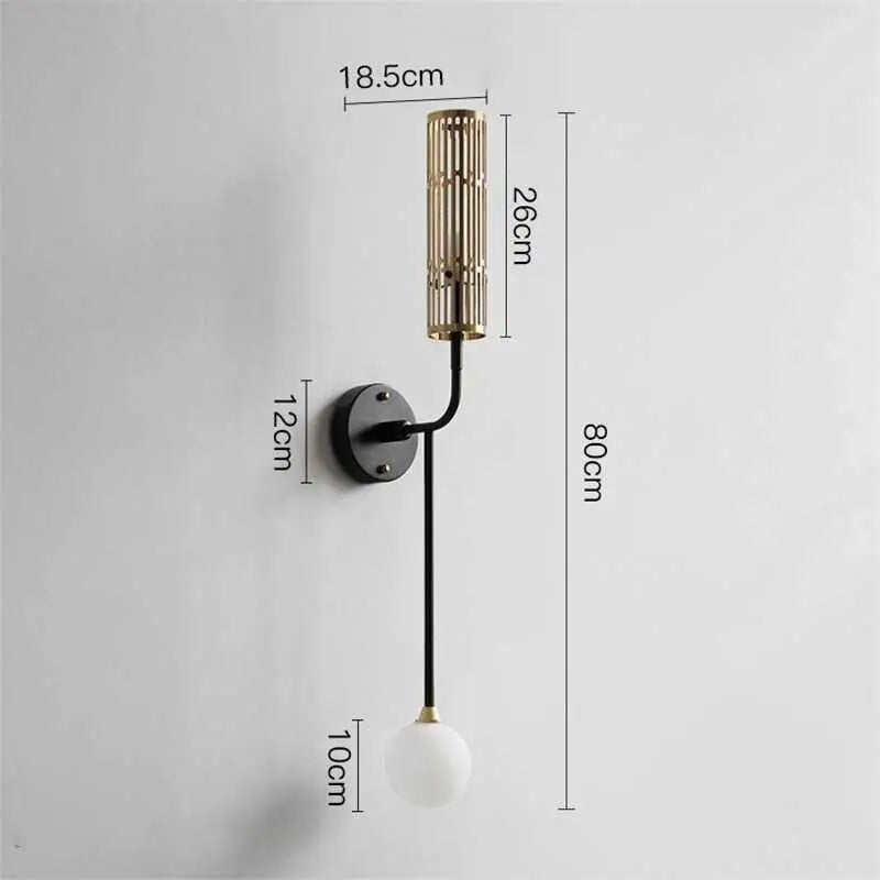 Gold Slatted LED Sconce