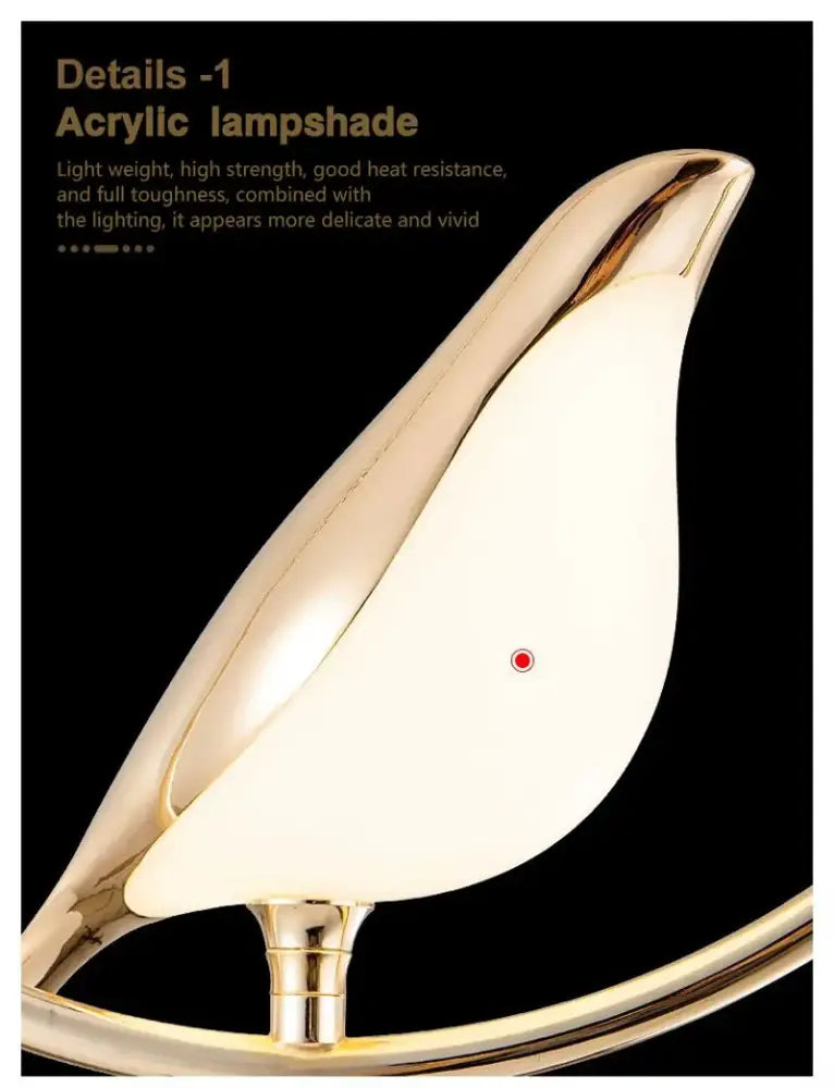 Gold Magpie Frame Pendant