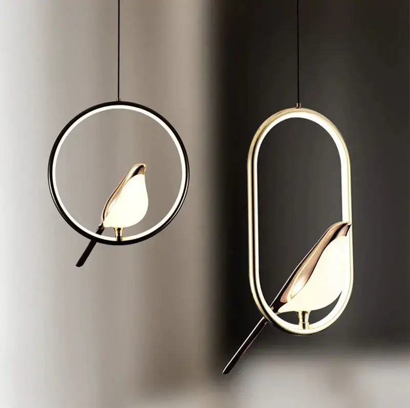Gold Magpie Frame Pendant