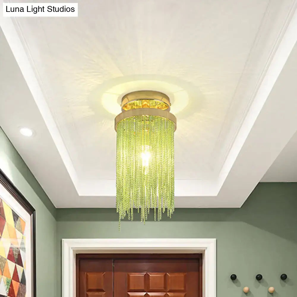 Chrome Crystal Flush Mount