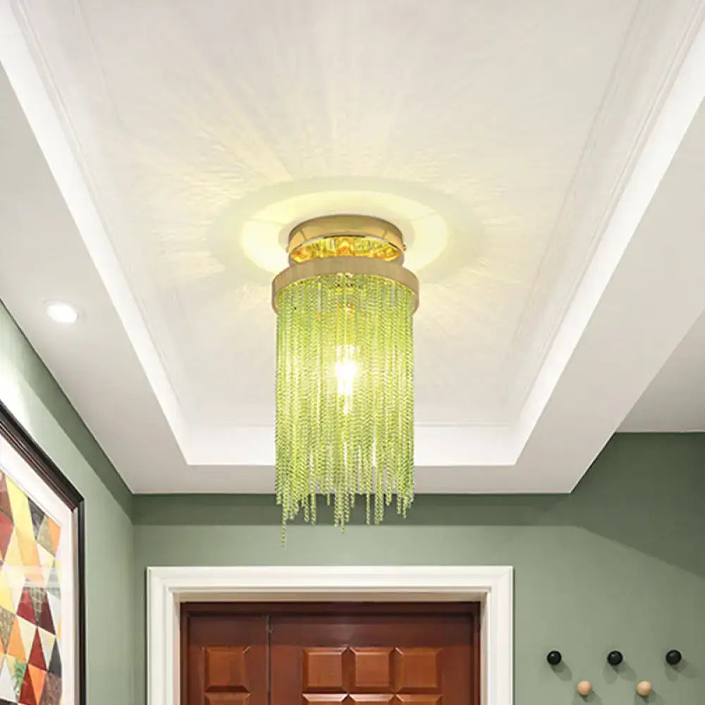 Chrome Crystal Flush Mount