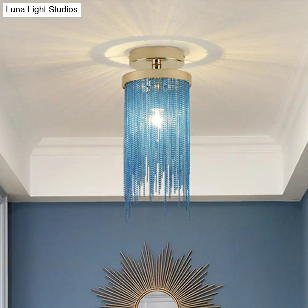 Chrome Crystal Flush Mount