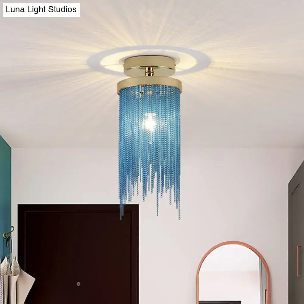 Chrome Crystal Flush Mount