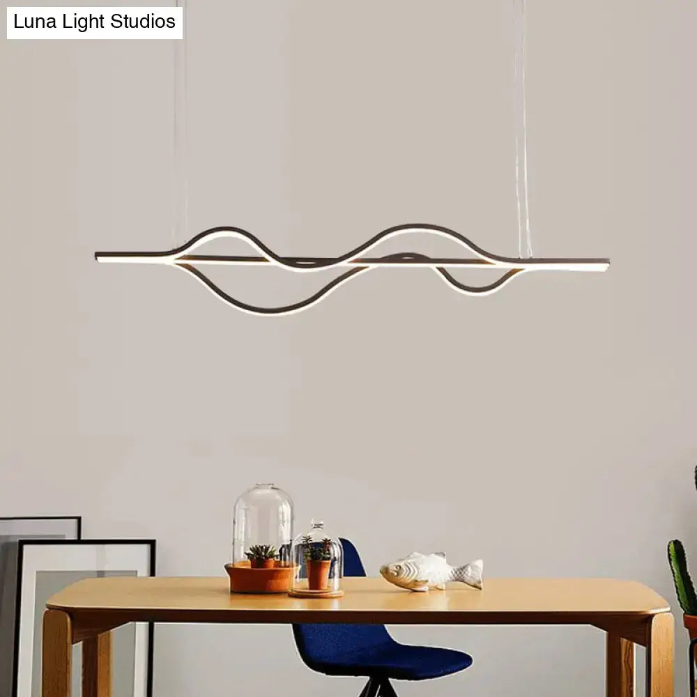 Black White LED Pendant