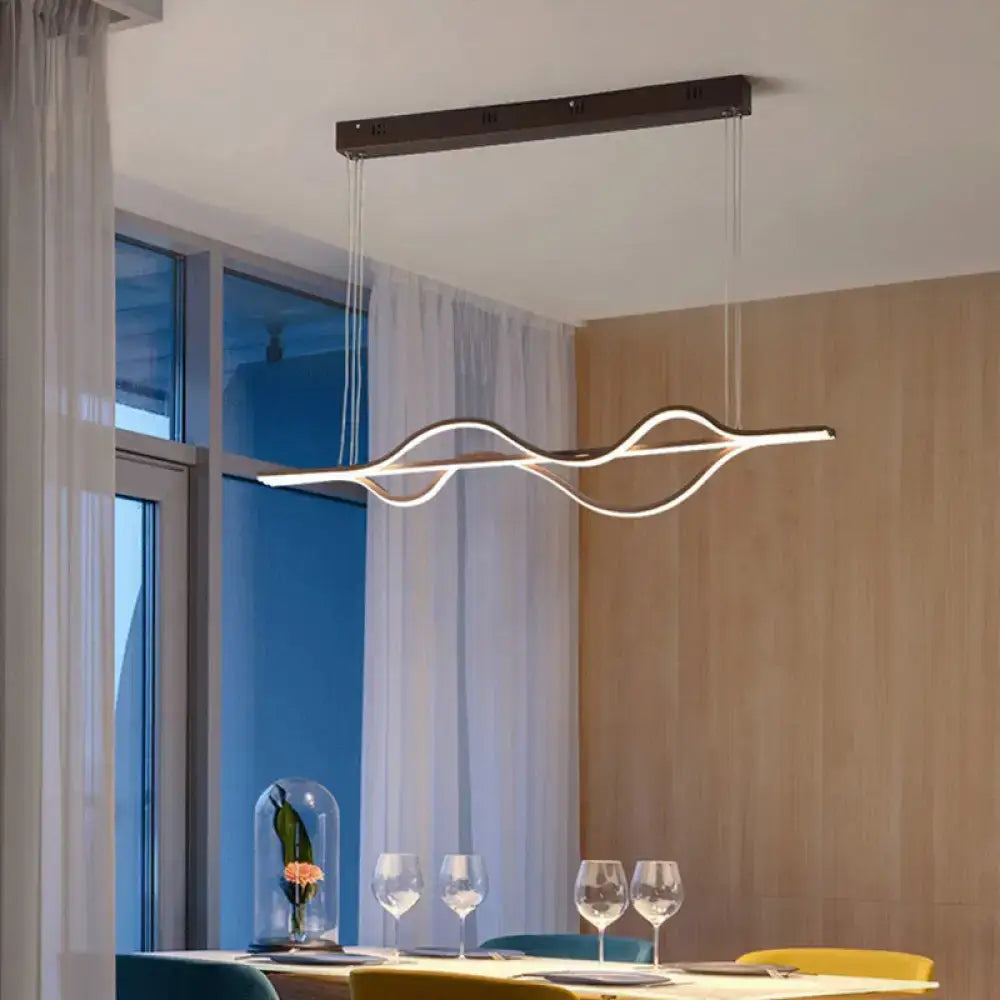 Black White LED Pendant