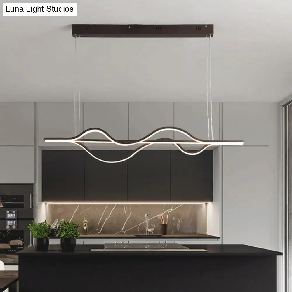 Black White LED Pendant