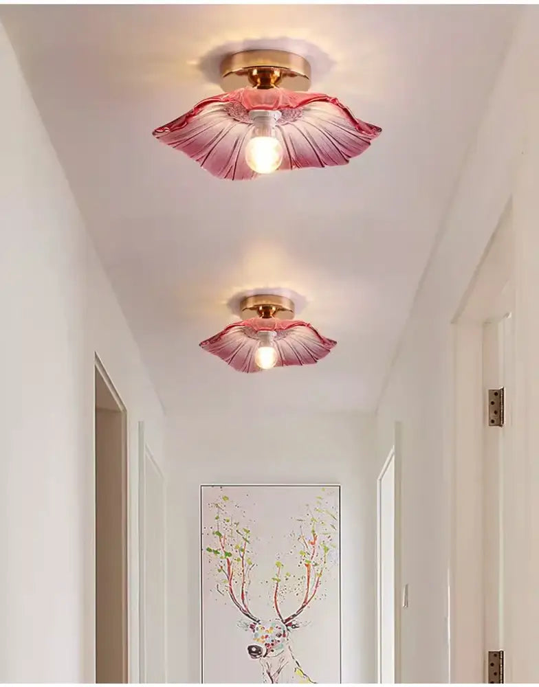 Green Leaf Ceiling Light
