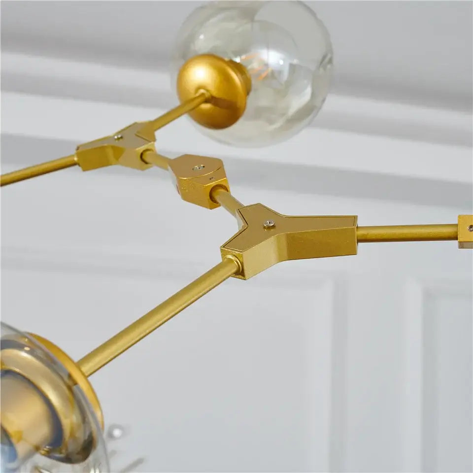 Grey Glass Ball Chandelier