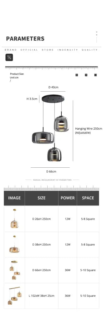 Nordic Glass Pendant Lamp