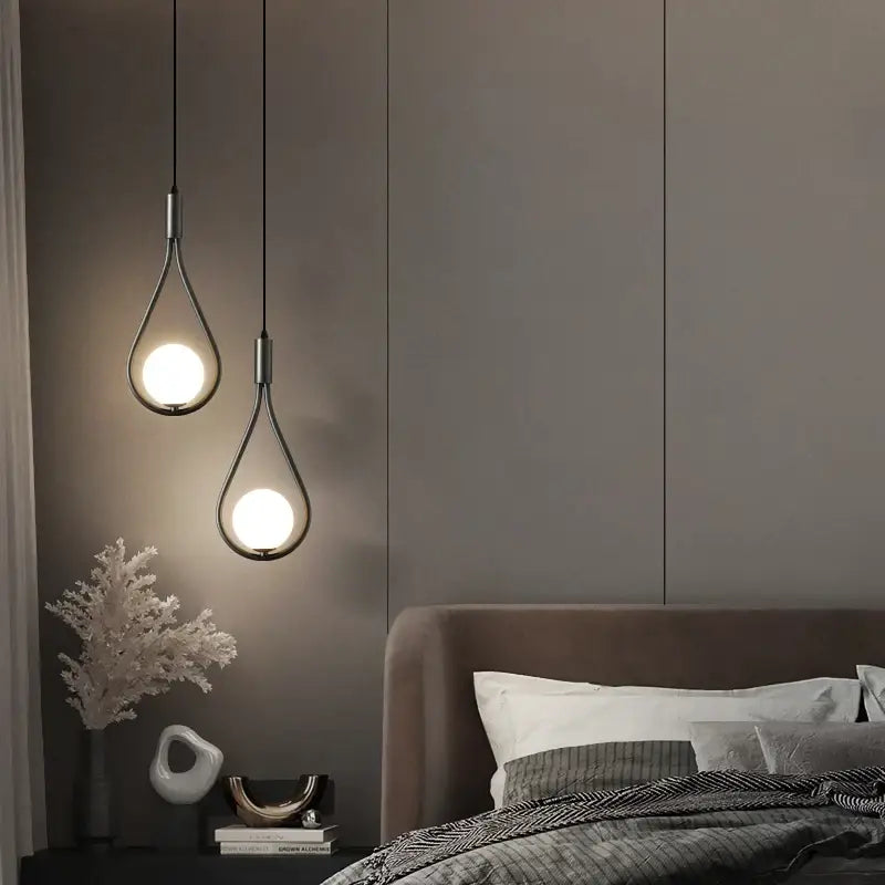 Gold Teardrop Pendant Light