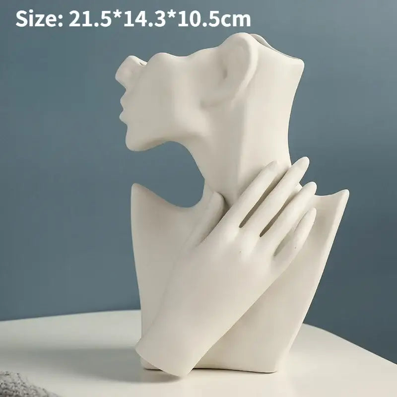 White Ceramic Head Vase