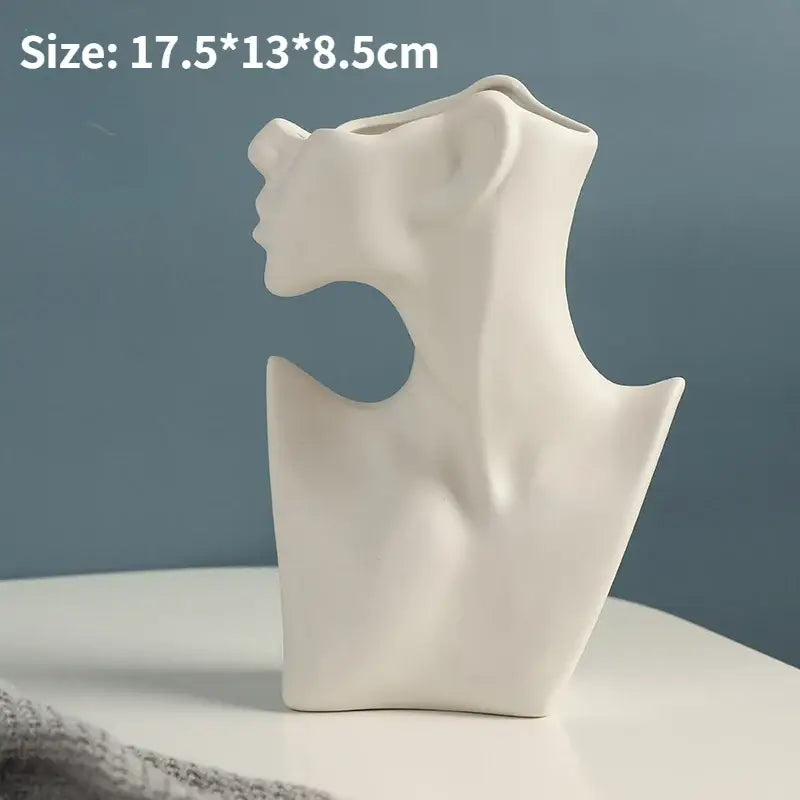 White Ceramic Head Vase